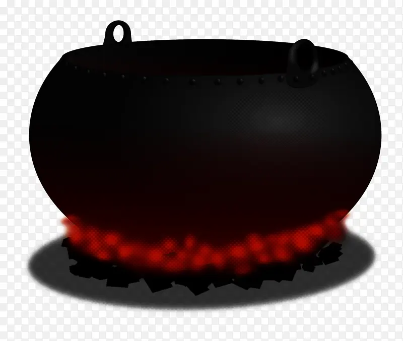 红色 大锅 厨具和烤箱