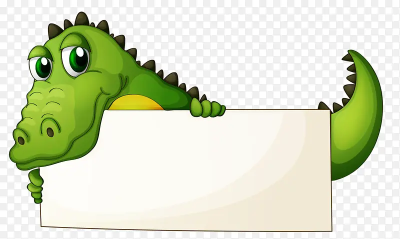 鳄鱼 绿色 卡通