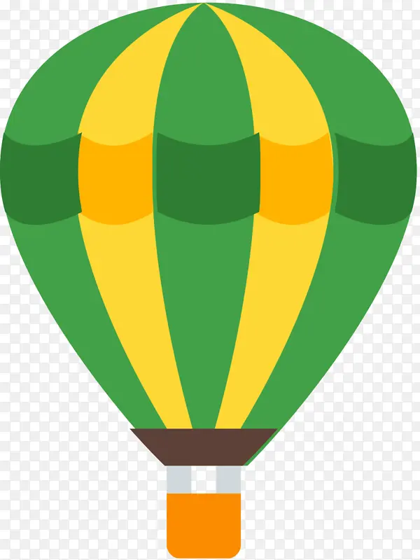 热气球 黄色 绿色