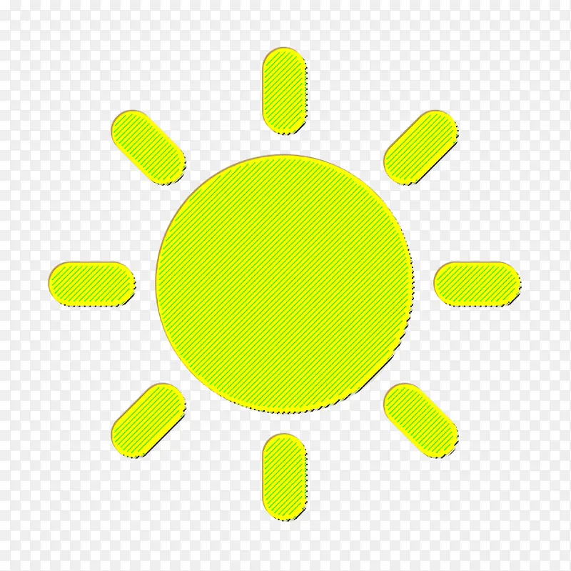 太阳图标 绿色 黄色
