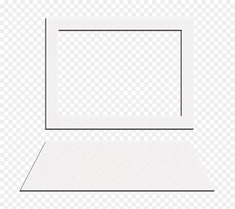 笔记本电脑图标 黑色 白色