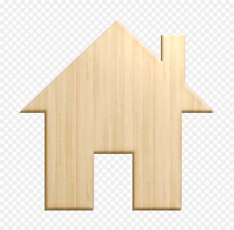 实体图标 房屋 木材
