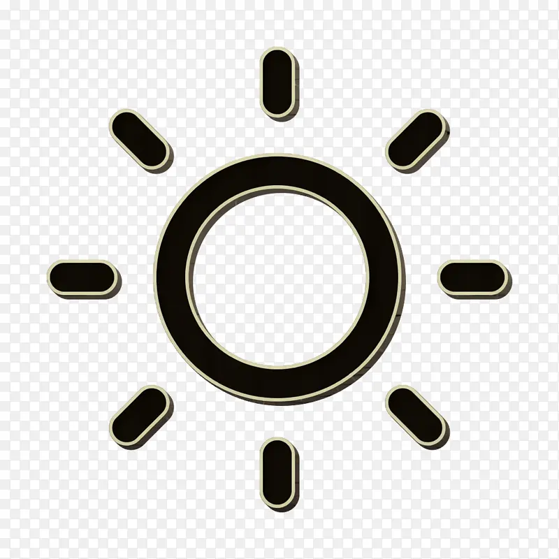 太阳图标 汽车零件 圆圈