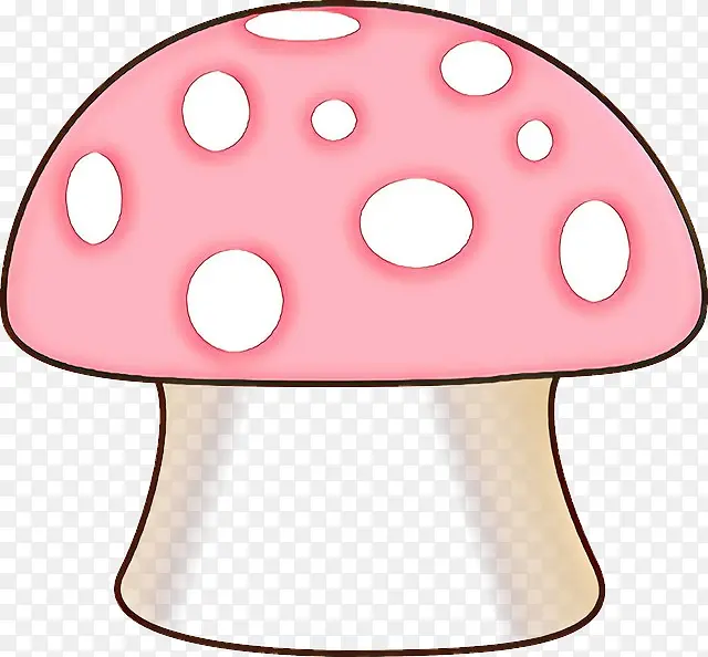 蘑菇 粉色 圆点