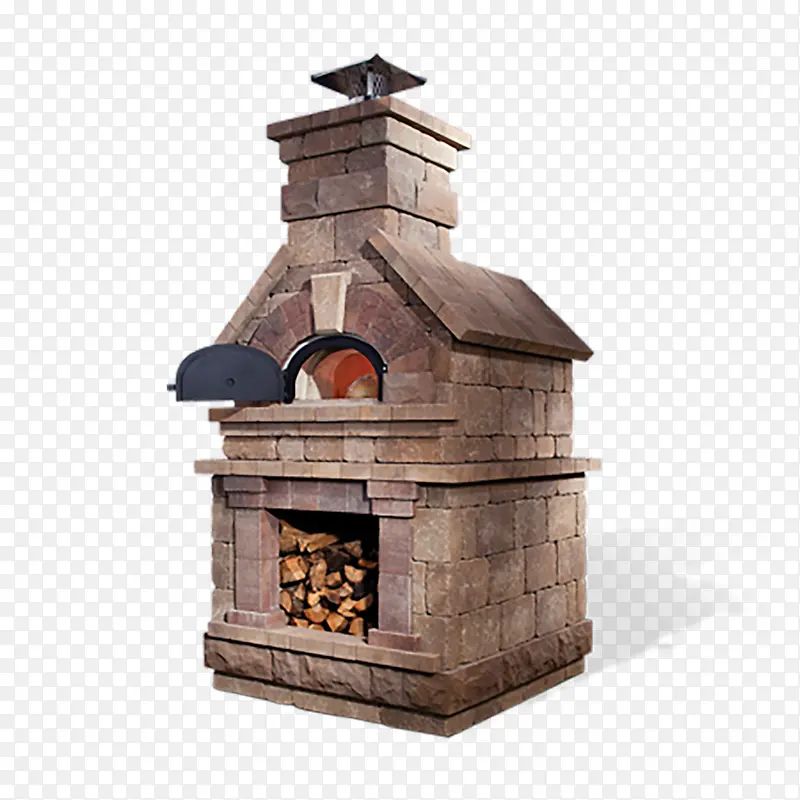 砖石烤箱 壁炉 木材