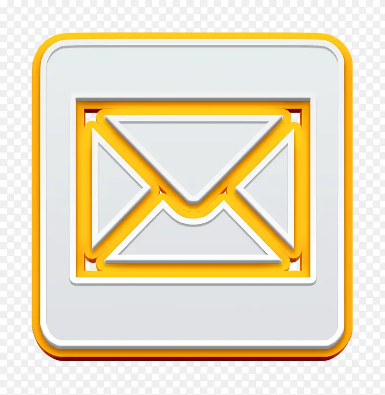 电子邮件图标 邮件图标 黄色