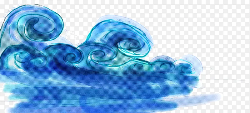 蓝色 水 文字