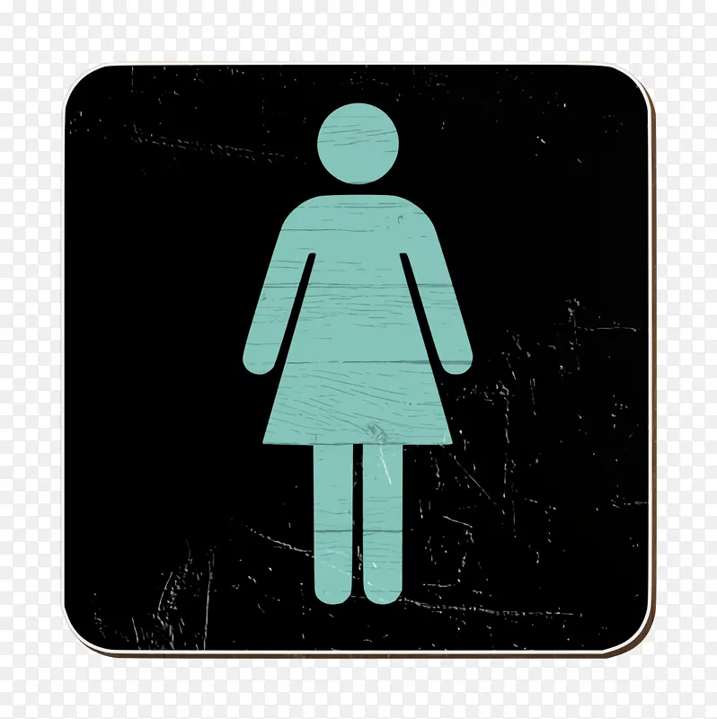 厕所图标 女性图标 绿色