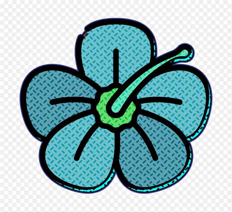 热带标志 花卉标志 水绿色