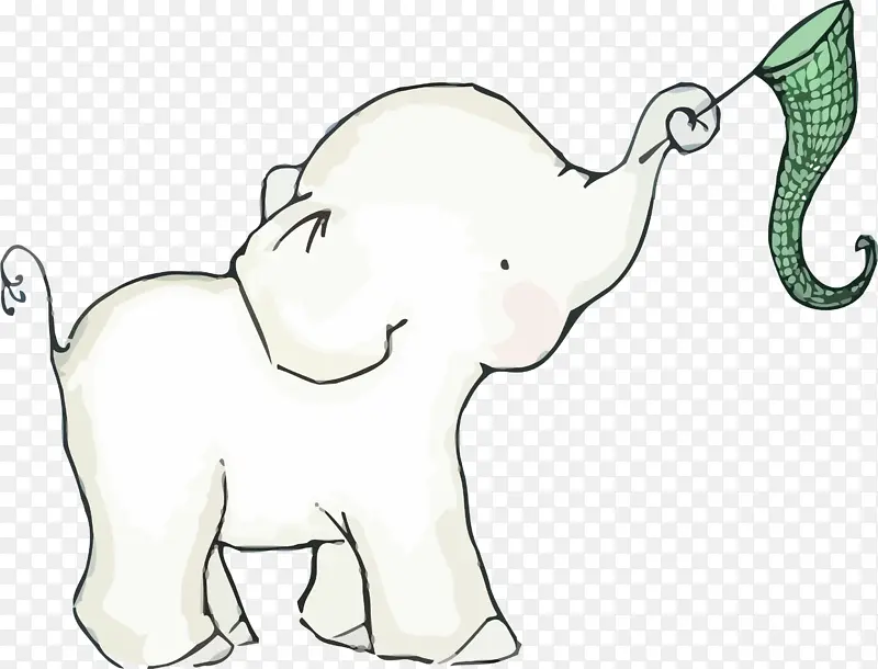 小象 卡通大象 水彩大象