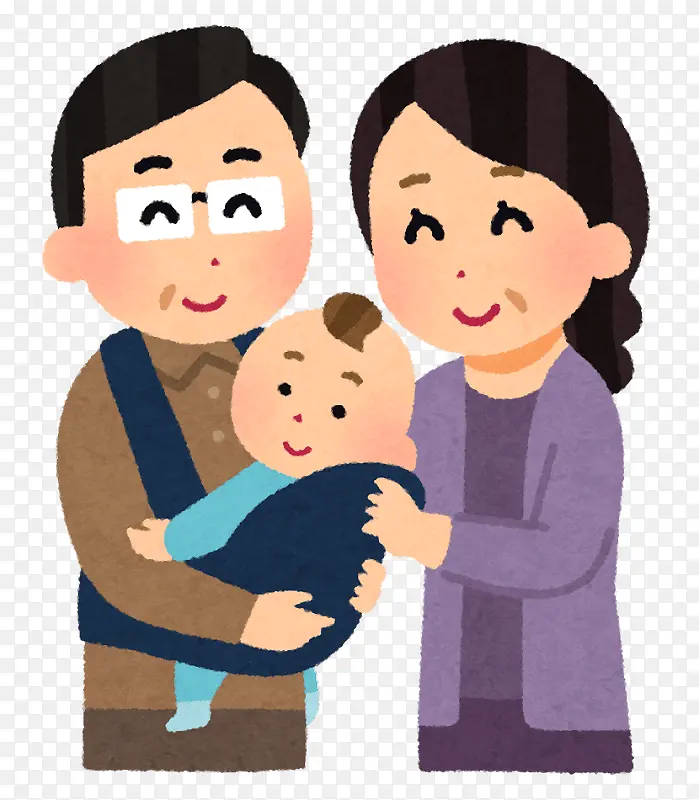 家庭成员卡通插画PNG图片素材下载_图片编号6961359-PNG素材网