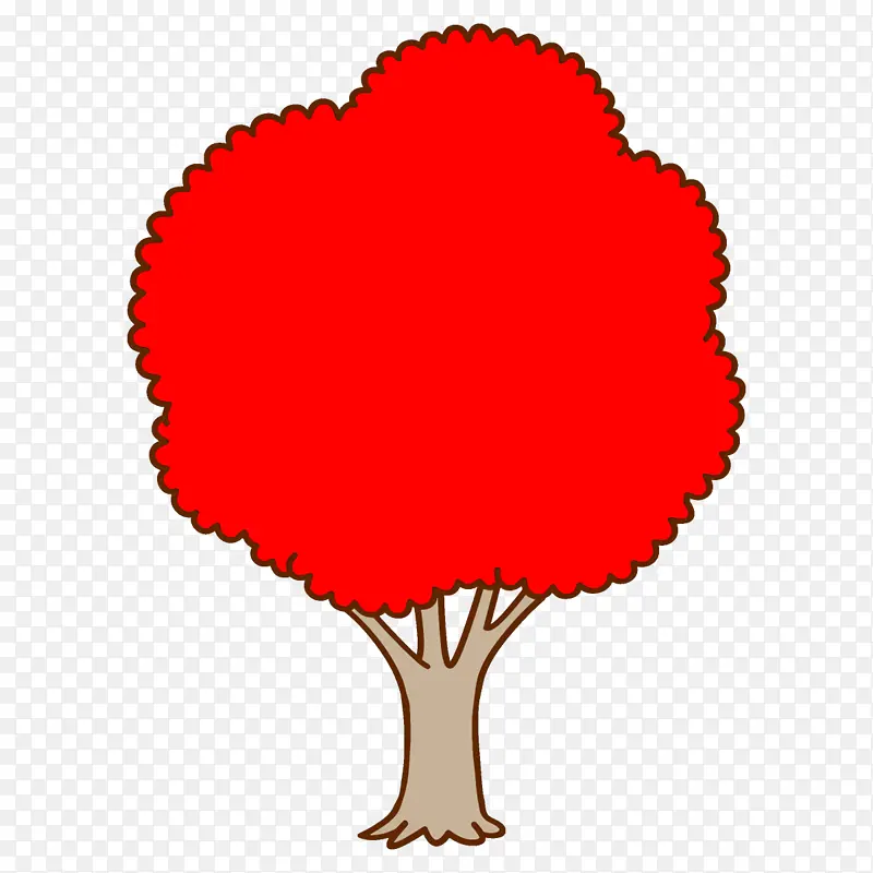 红色 心 树