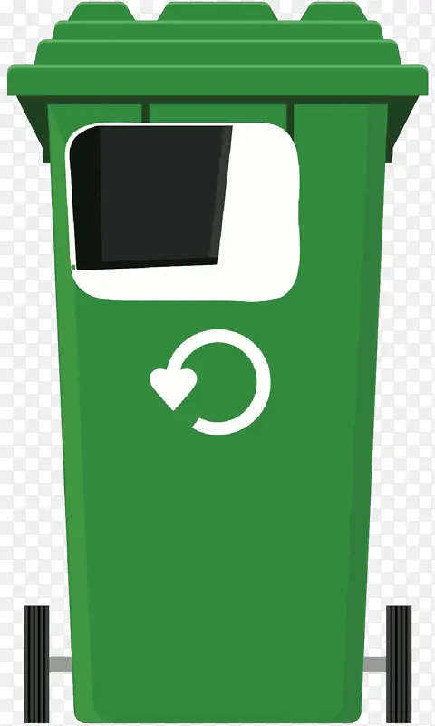 绿色 废物容器 回收箱
