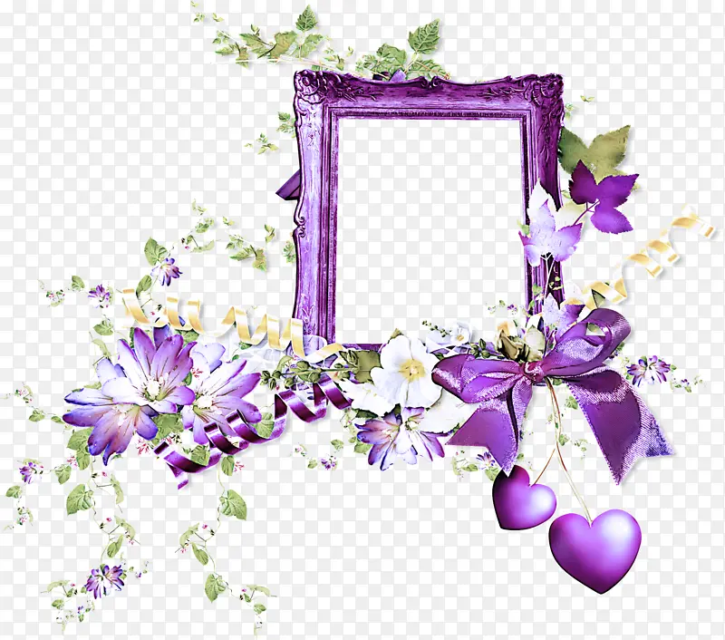 紫色 相框 丁香