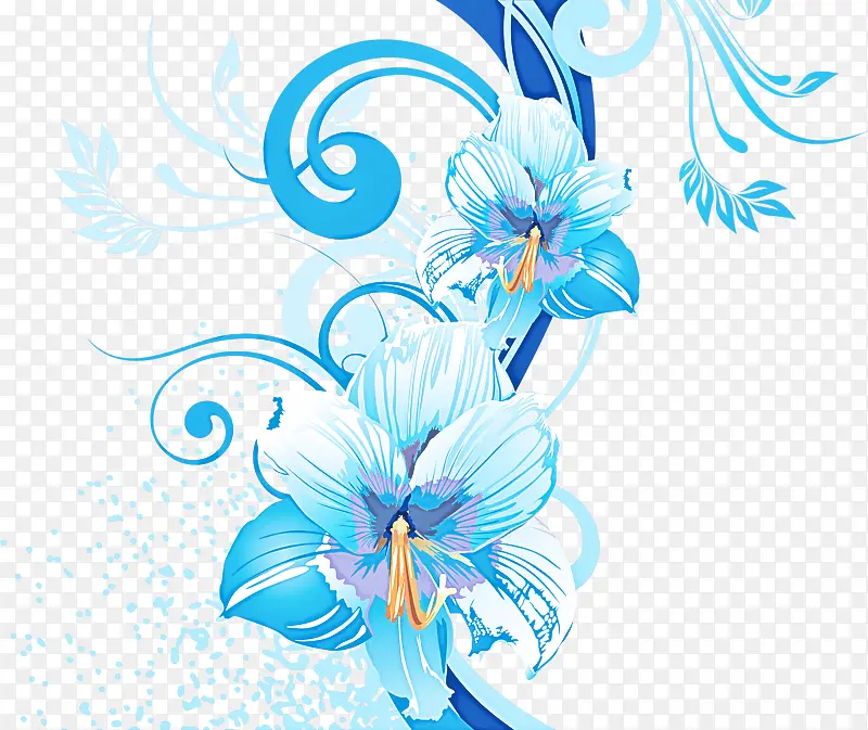 蓝色 植物 花