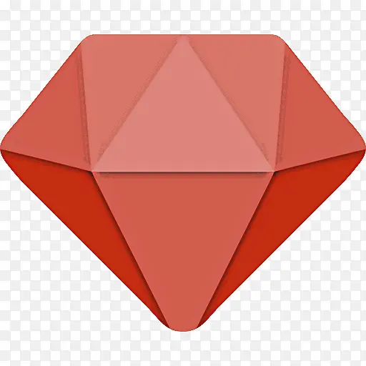 红色 折纸 三角形