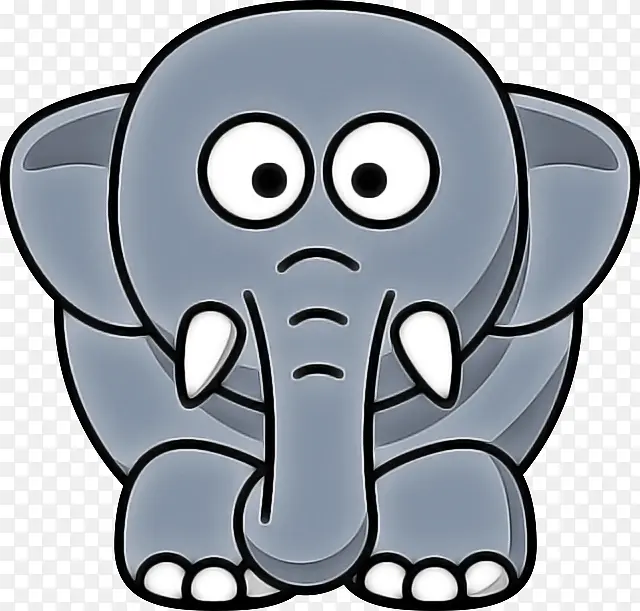 大象 面部表情 卡通