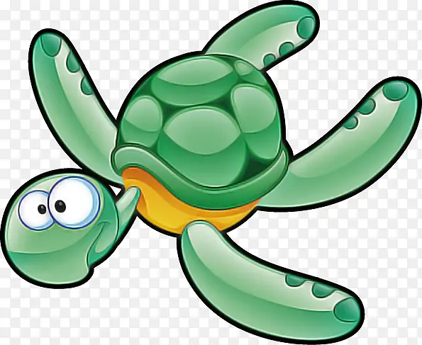 绿色 卡通 海龟