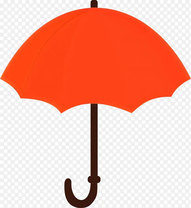 雨伞 橙色 红色