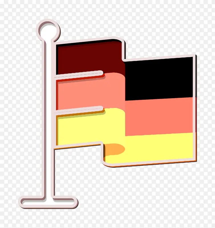 旗帜图标 德国图标 线条