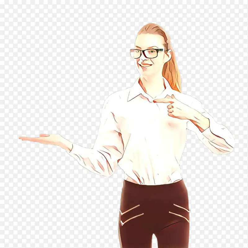 白色 眼镜 手臂
