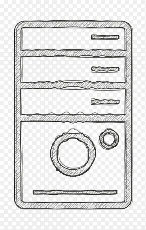 橱柜图标 线条艺术 矩形