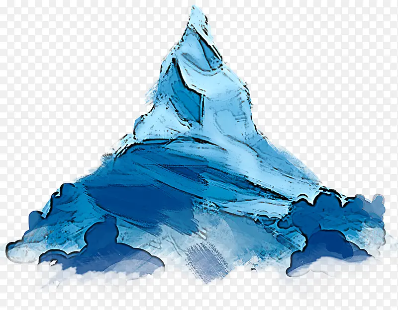 蓝色 冰川地貌 冰山
