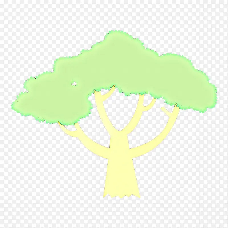 绿色 云 树