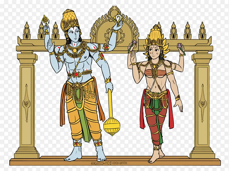 卡通 神话 印度教寺庙