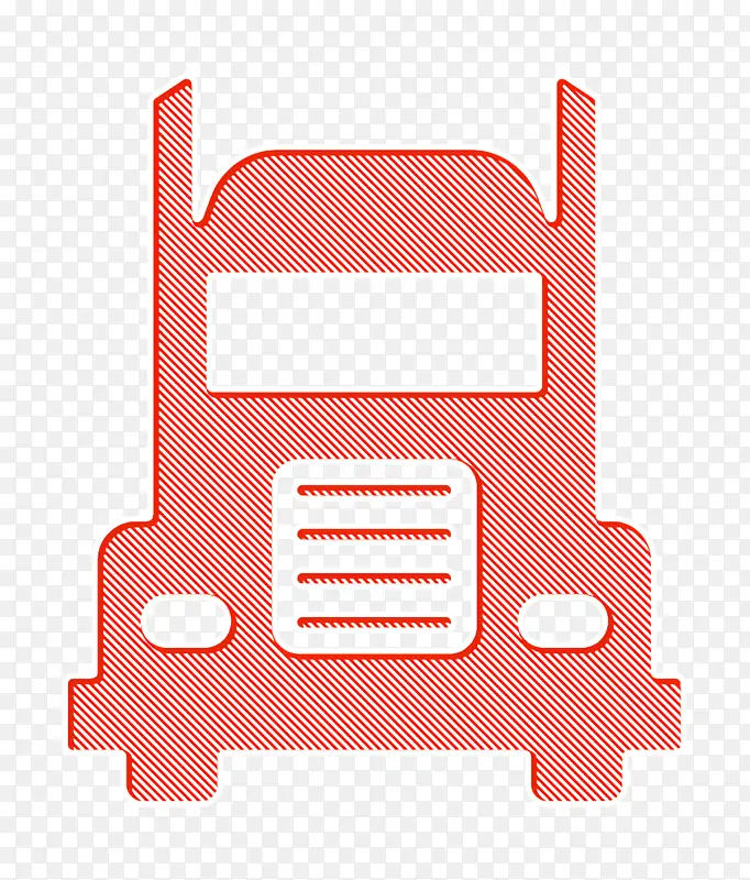 正面卡车图标 物流配送图标 运输图标