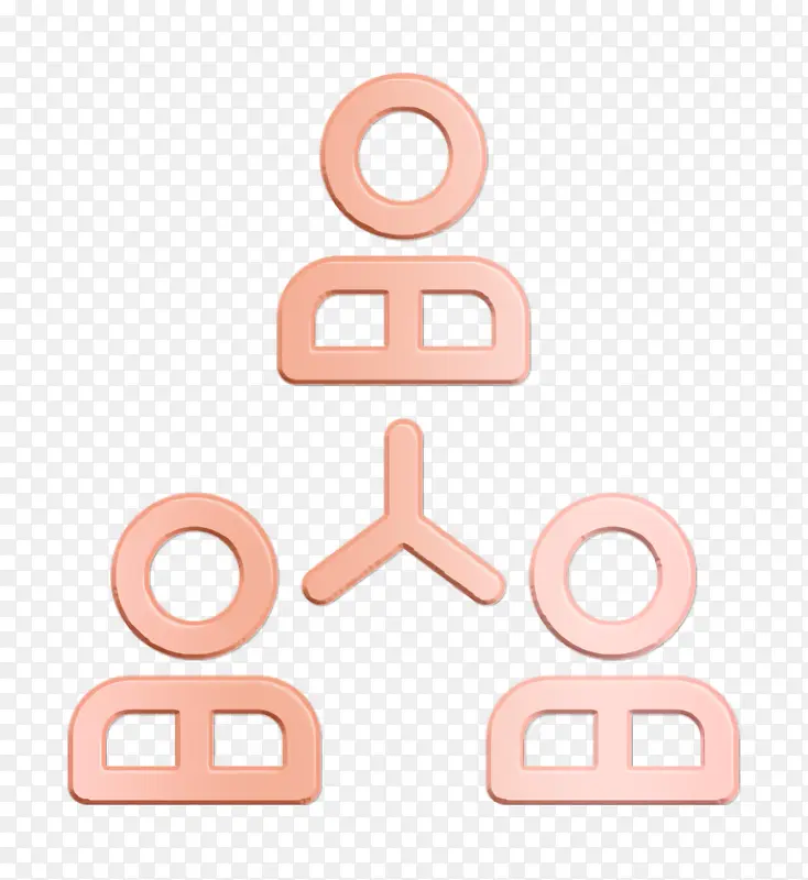网络图标 办公室图标 粉色