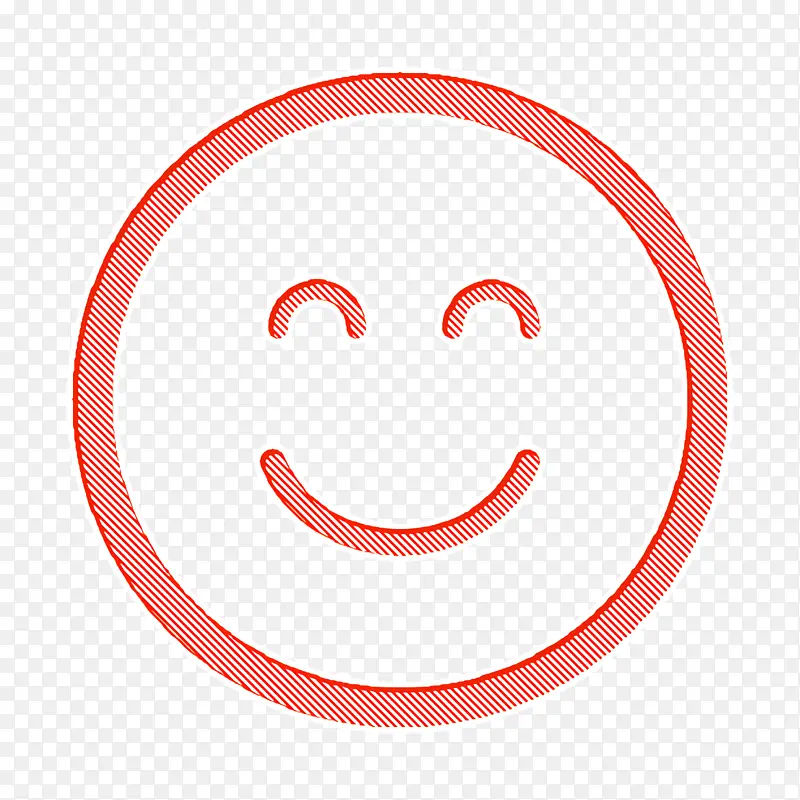 情绪圆形图标 界面图标 表情符号方形闭着眼睛的笑脸图标