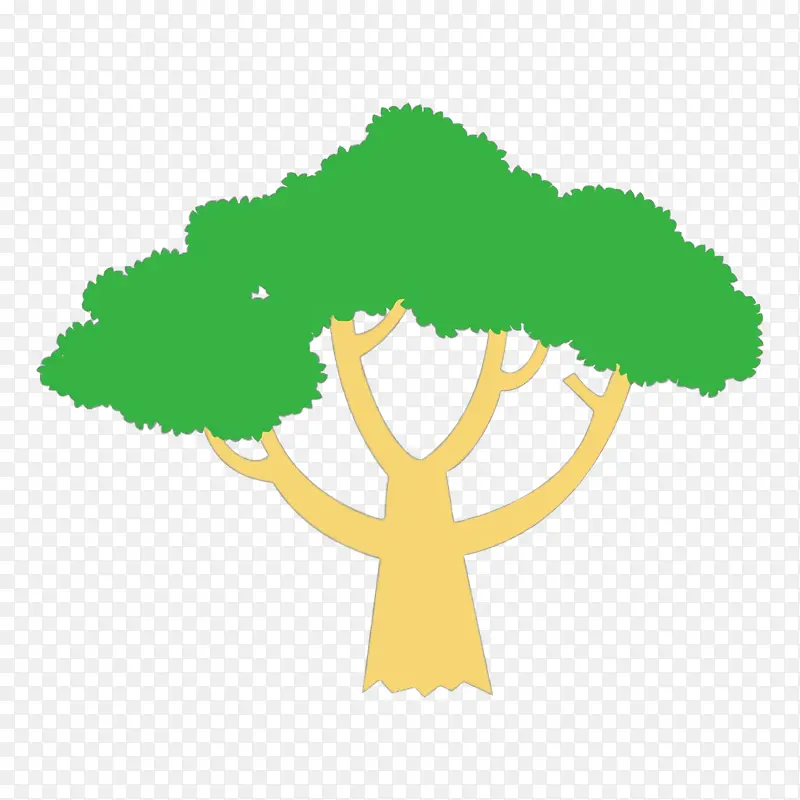 绿色 树木 标志