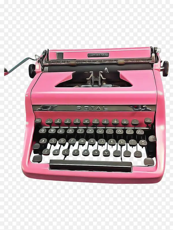 打字机 办公设备 粉色