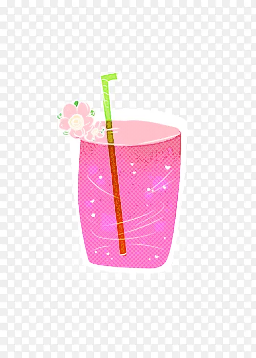 粉色 饮用吸管 饮料