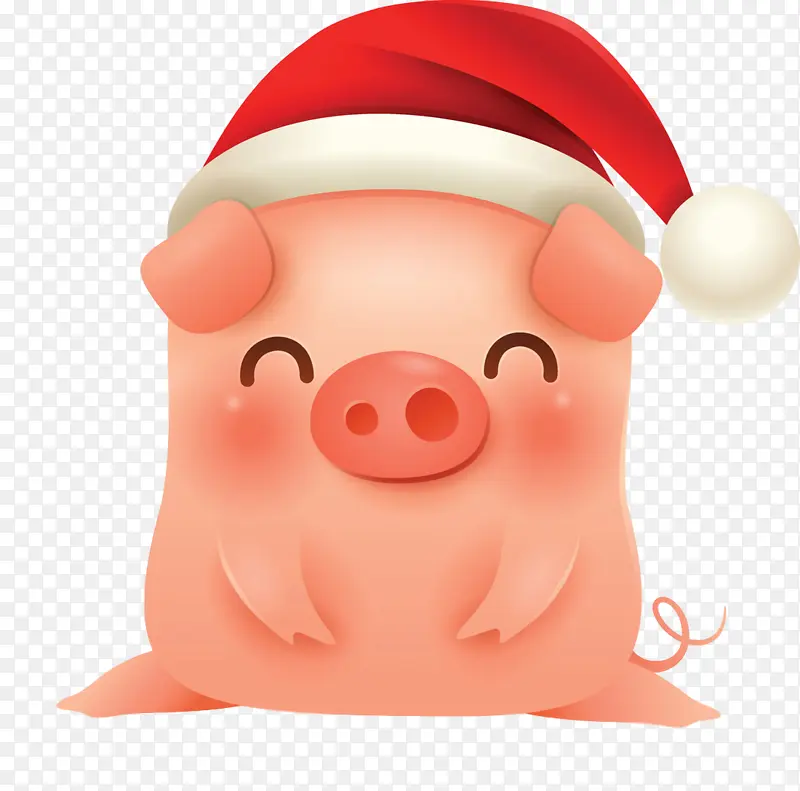 圣诞快乐猪 可爱猪 卡通