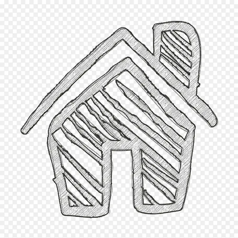 社交媒体手绘图标 素描图标 网络图标