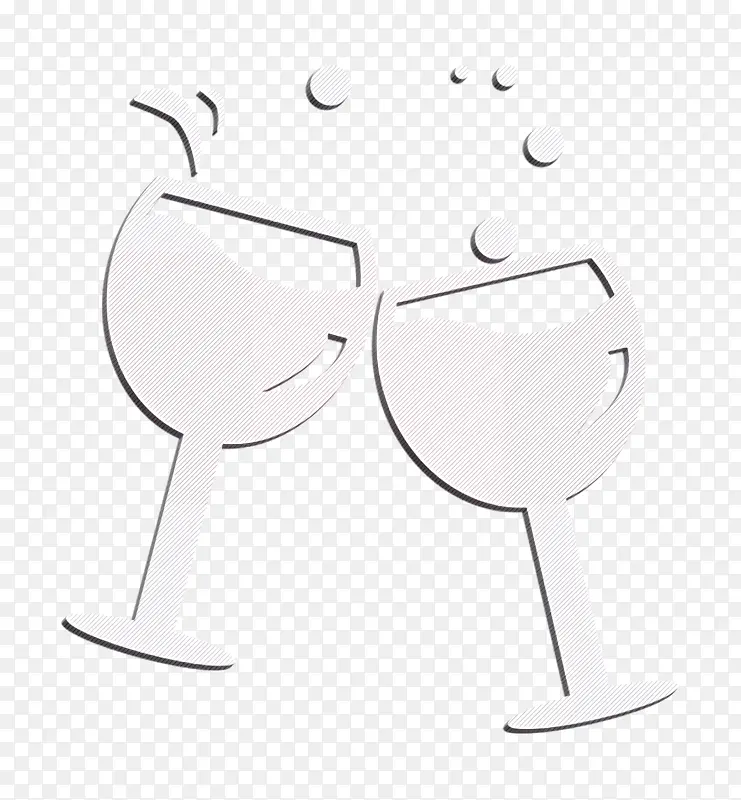 食品图标 葡萄酒图标 干杯图标