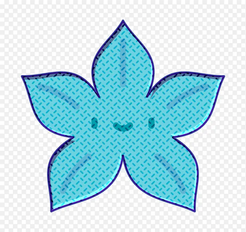 花朵图标 热带图标 蓝色