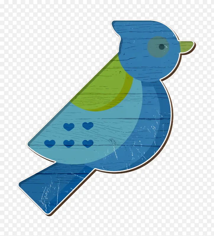 社交媒体图标 鸟类图标 蓝色