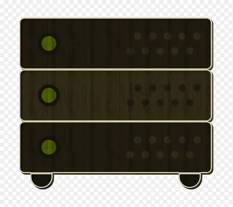 服务器图标 技术元素图标 绿色