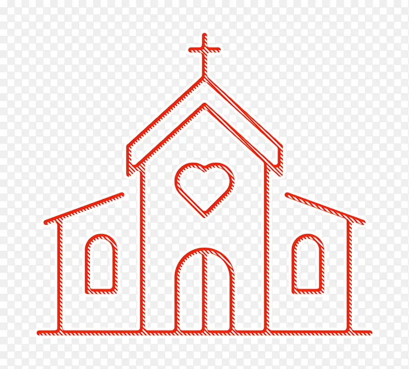 教堂标志 婚礼标志 线条