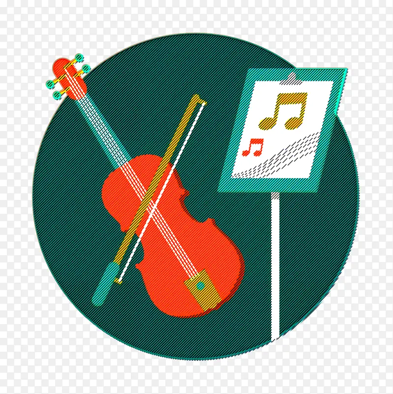 音乐图标 小提琴图标 教育图标