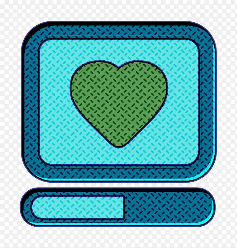 心脏图标 电脑图标 医学元素图标