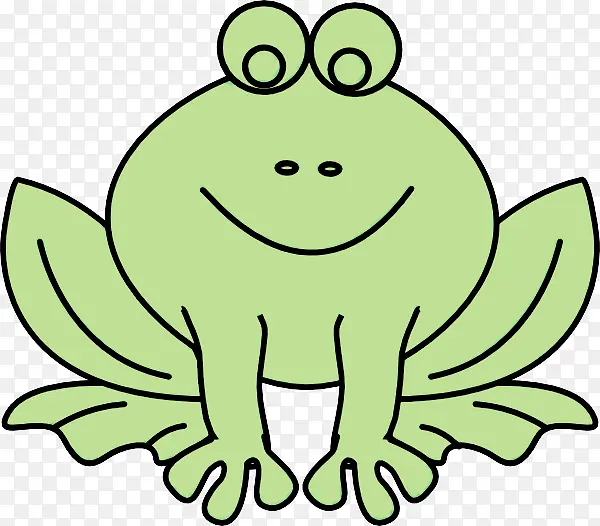 绿色 青蛙 卡通