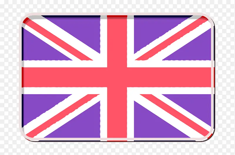 英国图标 国际旗帜图标 紫色