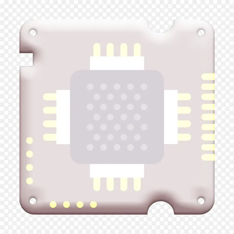 芯片图标 技术元素图标 白色