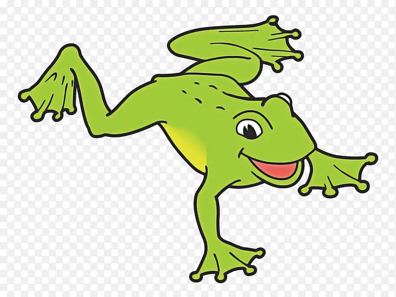绿色 卡通 灌木蛙