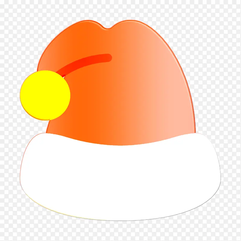 圣诞帽图标 橙色 帽子