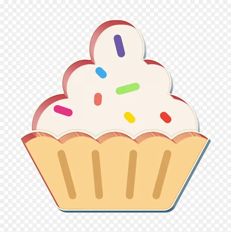 纸杯蛋糕图标 甜点图标 美食套装图标